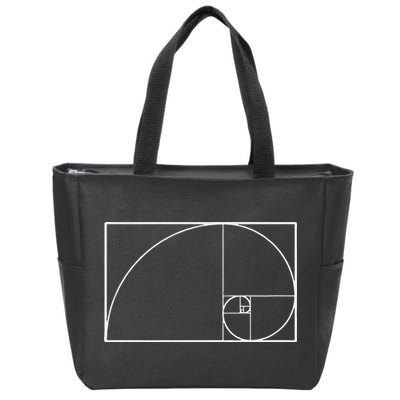 Cool Fibonacci Spiral Trendy Math Lover Science Zip Tote Bag