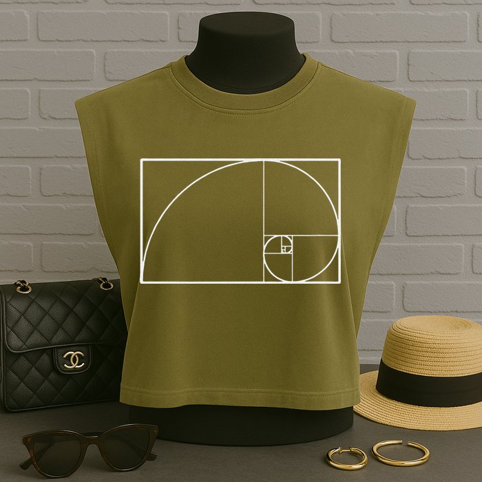 Cool Fibonacci Spiral Trendy Math Lover Science Garment-Dyed Women's Muscle Tee