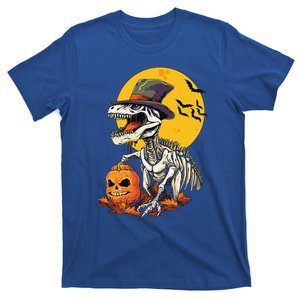 Creepy Funny Skeleton Dinosaur T Rex Halloween T-Shirt