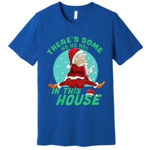 Christmas Funny Santa ThereS Some Ho Ho HoS In This House Gift Premium T-Shirt