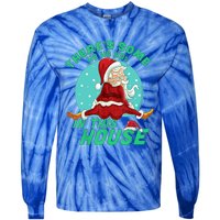 Christmas Funny Santa ThereS Some Ho Ho HoS In This House Gift Tie-Dye Long Sleeve Shirt