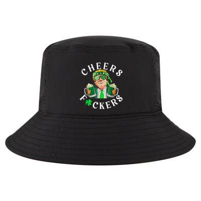 Cheers Fuckers St Patricks Day Funny Beer Drinking Trump Cool Comfort Performance Bucket Hat