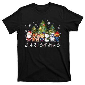 Christmas Friends Santa Rudolph Snowman Family Xmas Kids T-Shirt