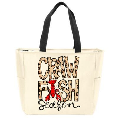 Craw Fish Season Leopard Love Crawfish Zip Tote Bag