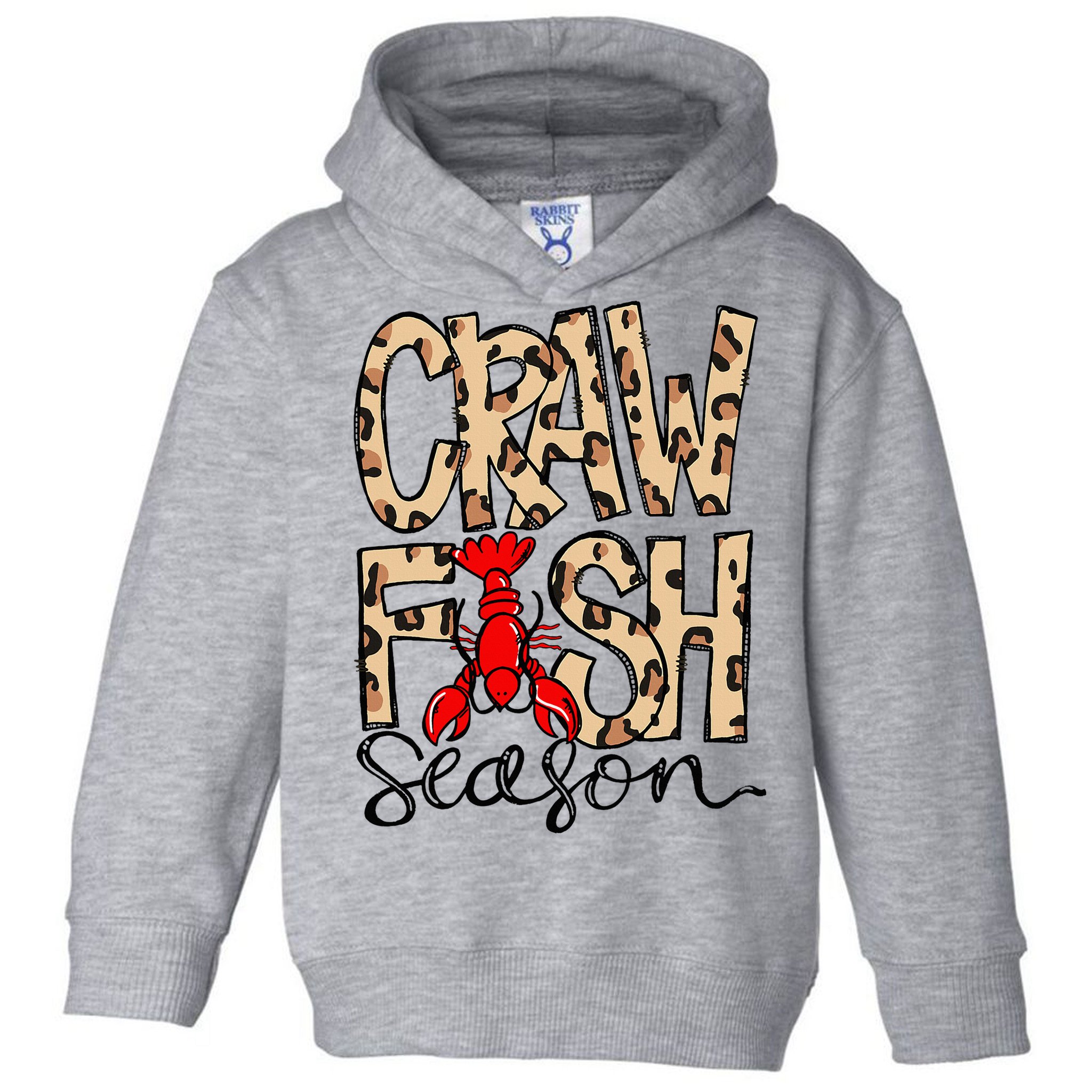Craw Fish Season Leopard Love Crawfish Toddler Hoodie