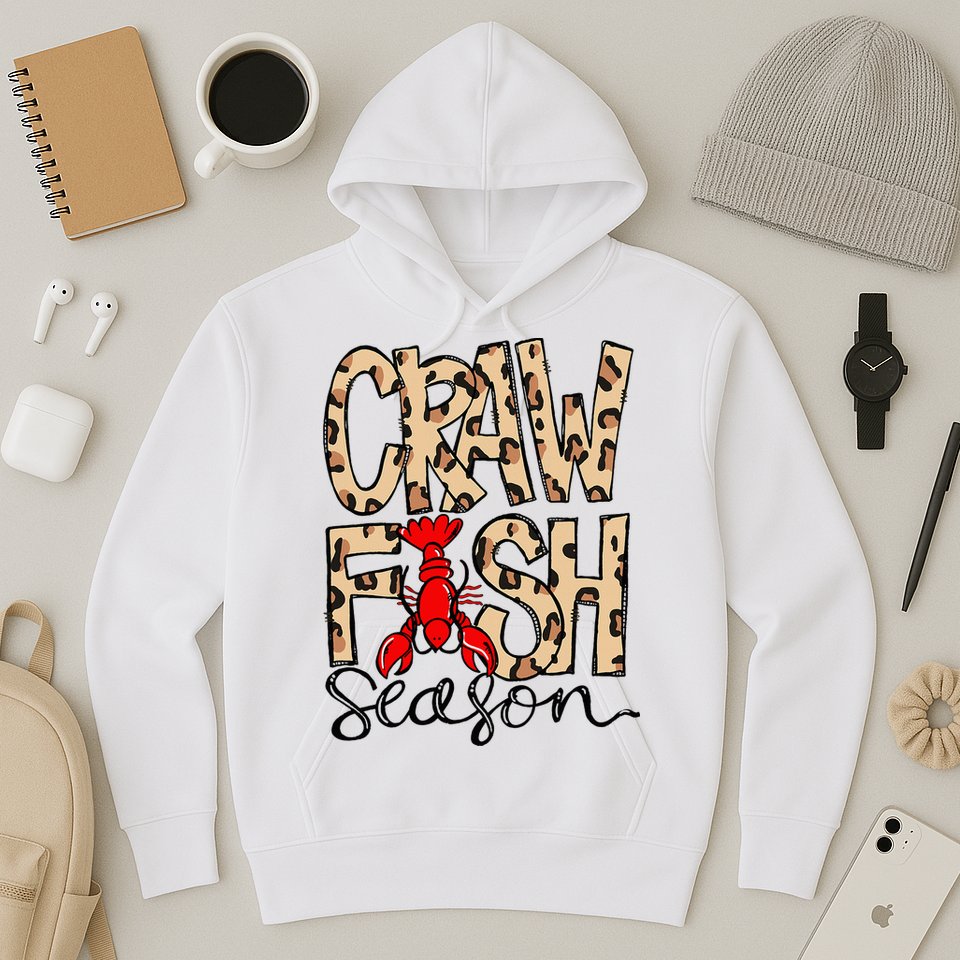 Craw Fish Season Leopard Love Crawfish Hoodie