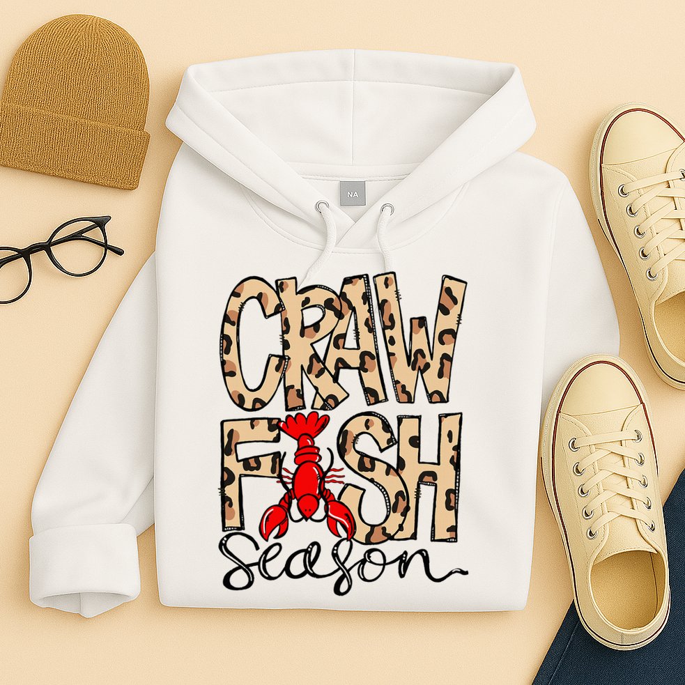 Craw Fish Season Leopard Love Crawfish Hoodie