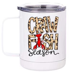 Craw Fish Season Leopard Love Crawfish 12 oz Stainless Steel Tumbler Cup