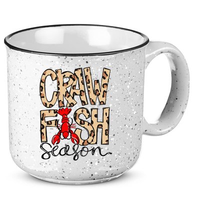 Craw Fish Season Leopard Love Crawfish 15oz Campfire Ceramic Mug