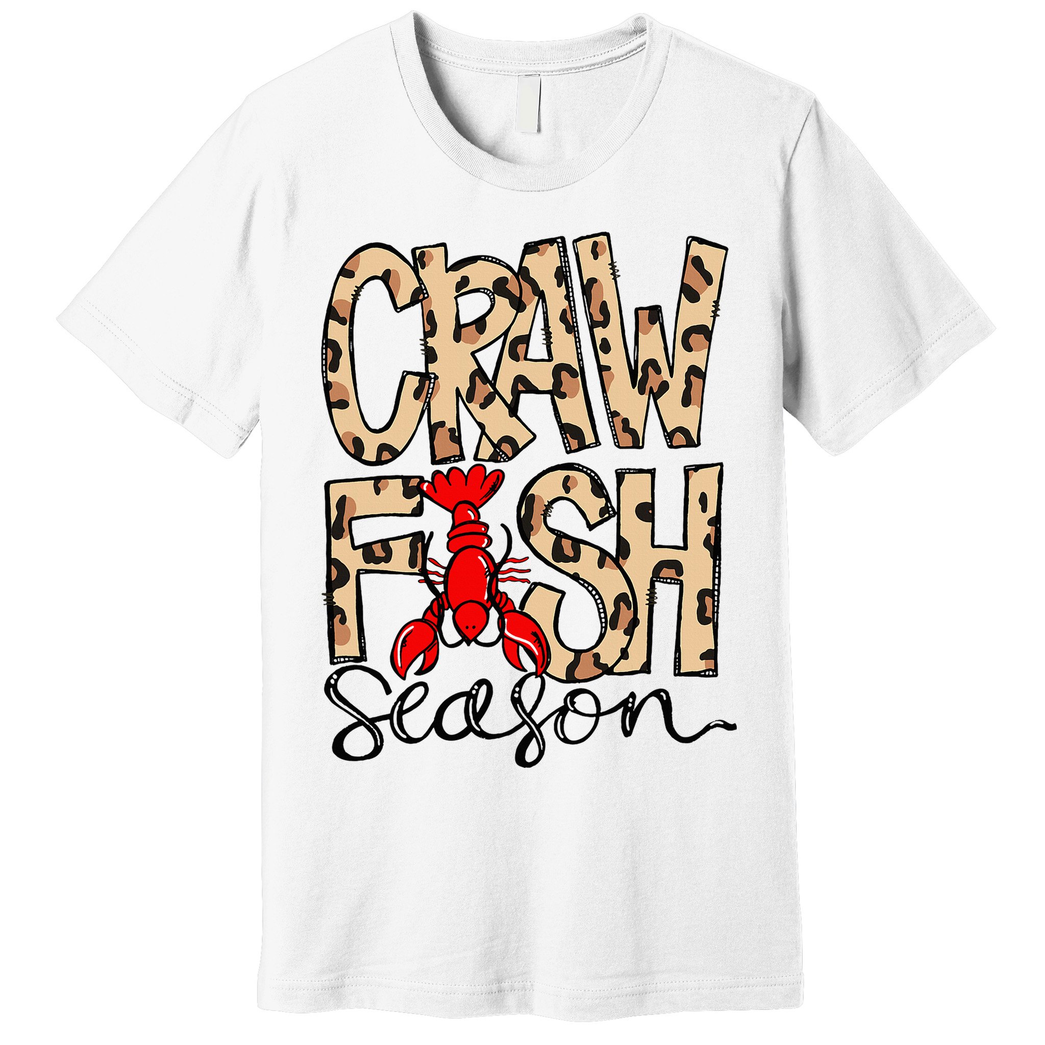 Craw Fish Season Leopard Love Crawfish Premium T-Shirt