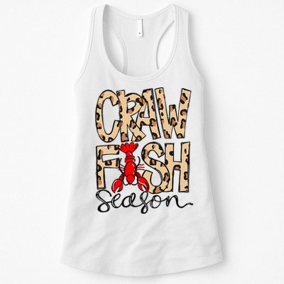 Craw Fish Season Leopard Love Crawfish Womens Tank Top