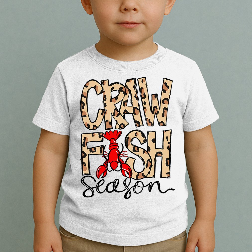 Craw Fish Season Leopard Love Crawfish Toddler T-Shirt