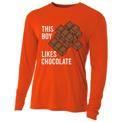 Chocolatier Funny Saying Likes Chocolate Cocoa Gift Cooling Performance Long Sleeve Crew