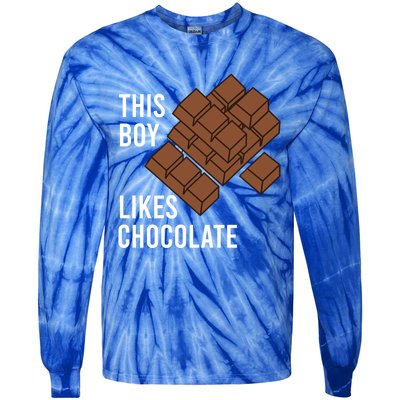 Chocolatier Funny Saying Likes Chocolate Cocoa Gift Tie-Dye Long Sleeve Shirt