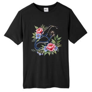 Cute Floral Stethoscope Design For Nurses Doctors Gift Tall Fusion ChromaSoft Performance T-Shirt