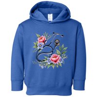 Cute Floral Stethoscope Design For Nurses Doctors Gift Toddler Hoodie