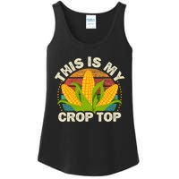 Corn Farmer Saying Funny This Is My Crop Top Ladies Essential Tank