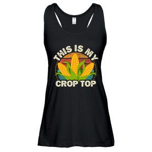 Corn Farmer Saying Funny This Is My Crop Top Ladies Essential Flowy Tank