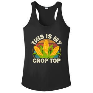 Corn Farmer Saying Funny This Is My Crop Top Ladies PosiCharge Competitor Racerback Tank