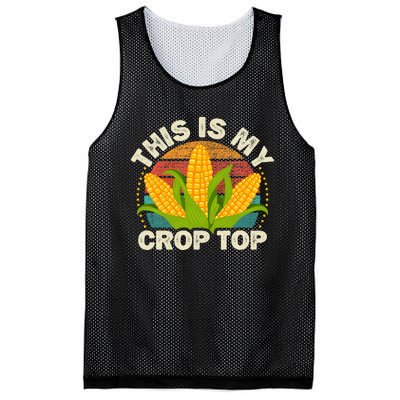 Corn Farmer Saying Funny This Is My Crop Top Mesh Reversible Basketball Jersey Tank