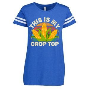 Corn Farmer Saying Funny This Is My Crop Top Enza Ladies Jersey Football T-Shirt