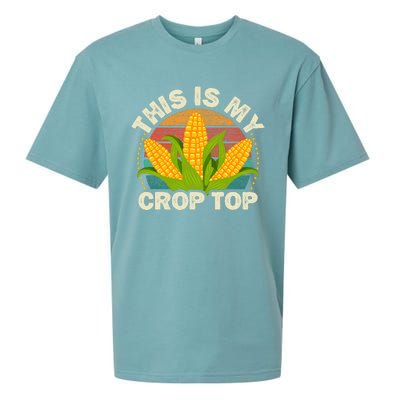 Corn Farmer Saying Funny This Is My Crop Top Sueded Cloud Jersey T-Shirt