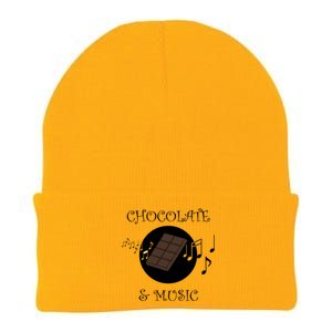 Chocolatier Funny Saying Chocolate And Music Notes Musician Gift Knit Cap Winter Beanie