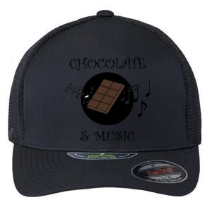 Chocolatier Funny Saying Chocolate And Music Notes Musician Gift Flexfit Unipanel Trucker Cap