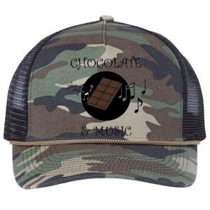 Chocolatier Funny Saying Chocolate And Music Notes Musician Gift Retro Rope Trucker Hat Cap