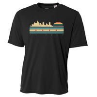 Chicago Flag Skyline Vintage Illinois City Retro Souvenir Cooling Performance Crew T-Shirt