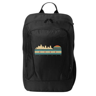 Chicago Flag Skyline Vintage Illinois City Retro Souvenir City Backpack