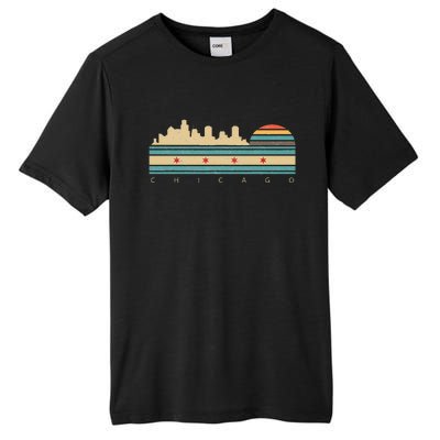 Chicago Flag Skyline Vintage Illinois City Retro Souvenir Tall Fusion ChromaSoft Performance T-Shirt