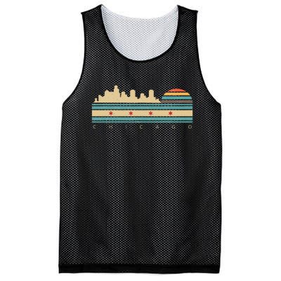 Chicago Flag Skyline Vintage Illinois City Retro Souvenir Mesh Reversible Basketball Jersey Tank