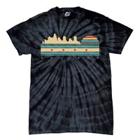 Chicago Flag Skyline Vintage Illinois City Retro Souvenir Tie-Dye T-Shirt