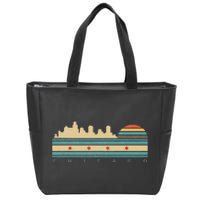 Chicago Flag Skyline Vintage Illinois City Retro Souvenir Zip Tote Bag