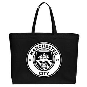 Cool Football Soccer Europe Man City Black And White Cotton Canvas Jumbo Tote