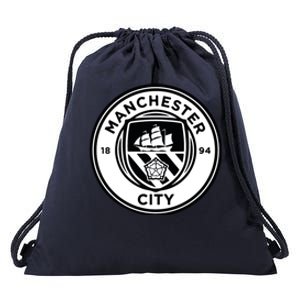 Cool Football Soccer Europe Man City Black And White Drawstring Bag