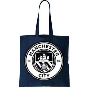 Cool Football Soccer Europe Man City Black And White Tote Bag