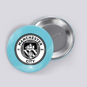 Cool Football Soccer Europe Man City Black And White Button