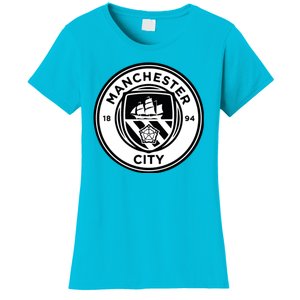 Cool Football Soccer Europe Man City Black And White Women's T-Shirt