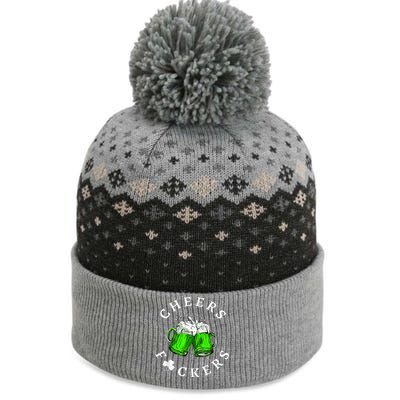 Cheers Fckers' St Patricks Day Men Women Beer Drinking Funny The Baniff Cuffed Pom Beanie