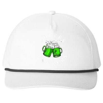 Cheers Fckers' St Patricks Day Men Women Beer Drinking Funny Snapback Five-Panel Rope Hat