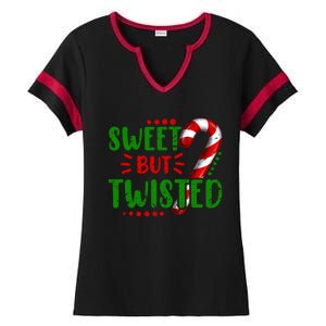 Cute Funny Sweet But Twisted Candy Cane Sweets Tester Gift Meaningful Gift Ladies Halftime Notch Neck Tee