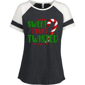 Cute Funny Sweet But Twisted Candy Cane Sweets Tester Gift Meaningful Gift Enza Ladies Jersey Colorblock Tee