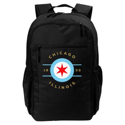 Chicago Flag Star Logo Illinois 1833 Daily Commute Backpack