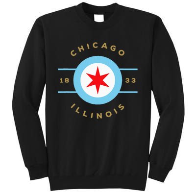 Chicago Flag Star Logo Illinois 1833 Tall Sweatshirt