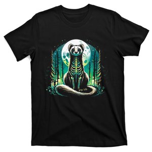 Cool Ferret Skeleton Halloween Christmas Birthday T-Shirt