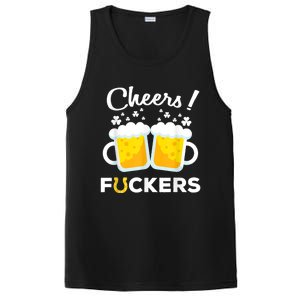 Cheers Fuckers St Patricks Day Beer Irish 4Leaf PosiCharge Competitor Tank