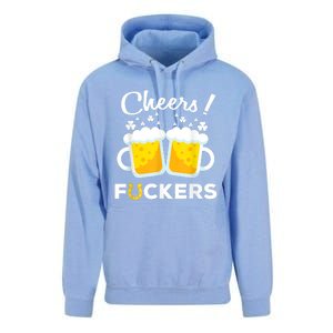 Cheers Fuckers St Patricks Day Beer Irish 4Leaf Unisex Surf Hoodie