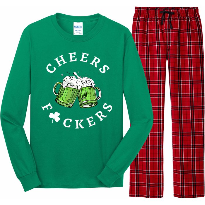 Cheers Fckers St Patricks Day Great Gift Long Sleeve Pajama Set